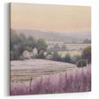 Sunset Over Countryside Wall Art – Lavender Fields with Rural Landscape