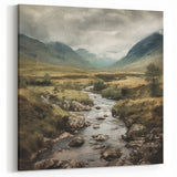 Tranquil River Landscape – Scenic Valley with Peaceful Stream Print