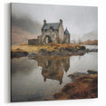 Medieval Castle Reflections – Tranquil Countryside Wall Art Print