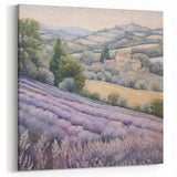 Lavender Fields Panorama – Countryside Landscape with Rolling Hills Art