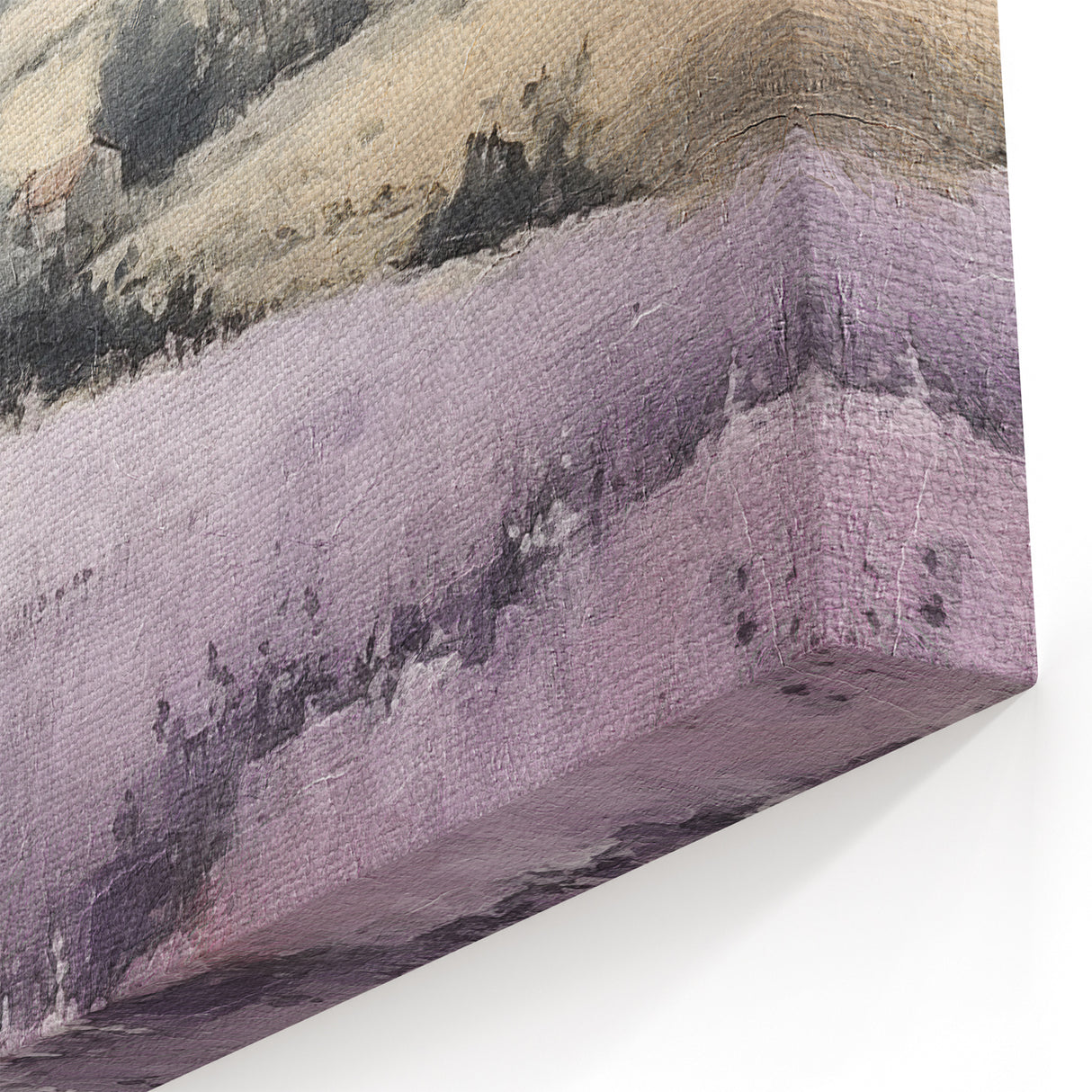 Lavender Field Morning Mist – Tranquil Countryside Landscape Print