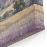 Peaceful Countryside Wall Art Print - Lavender Fields with Farmhouse