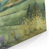 Tranquil Green Countryside Wall Art - Rolling Fields with Farmhouse