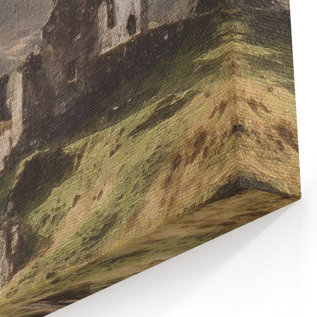 Ancient Ruins in Valley – Historic Countryside Wall Art Landscape