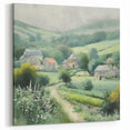 Quaint Village in Rolling Hills – Peaceful Countryside Wall Art Print