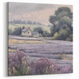 Lavender Fields with Cottage – Serene Pastoral Countryside Wall Art