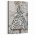 Textured Christmas Tree Art Print - Unique Holiday Wall Decor Accent