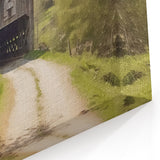 Historic Bridge Canvas Print - Rustic Scenic Architecture Framed Art