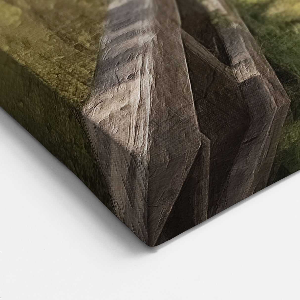 Rustic Covered Bridge Art - Scenic Woodland Path Canvas Wall Decor