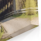 Timeless Bridge Landscape Art - Rustic River View Canvas Wall Decor