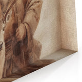 Elegant Holiday Wall Art-Santa with Reindeer Holiday Decor Print