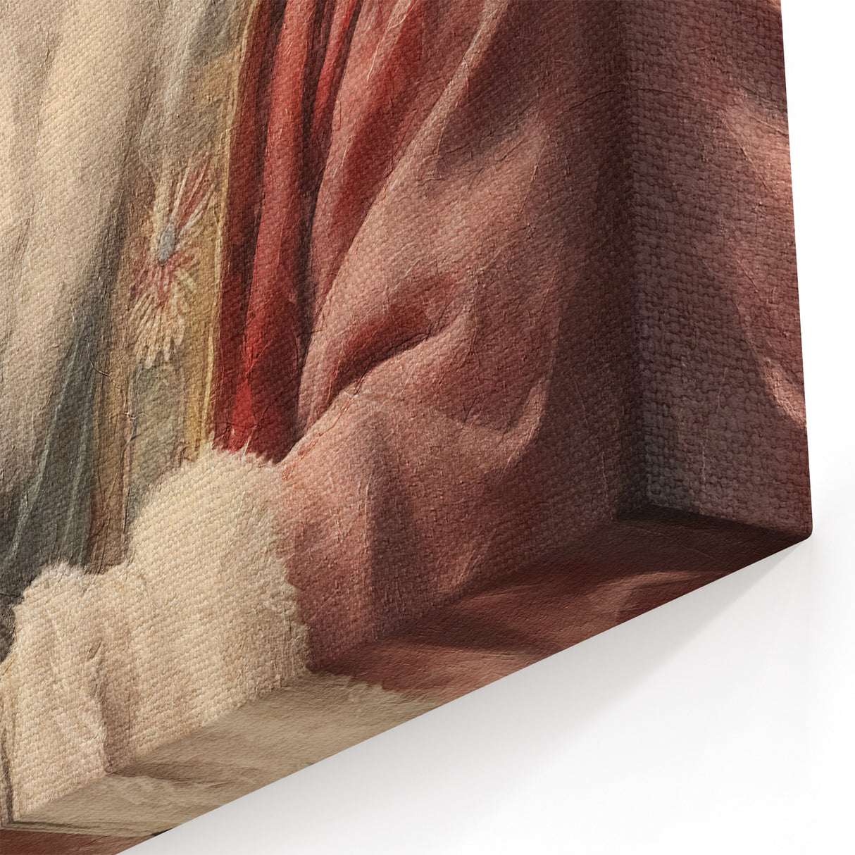 Christmas Framed Art - Santa with Gift Box Seasonal Wall Decoration