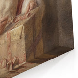 Festive Canvas Art - Santa Wrapping Large Gift Christmas Wall Decor