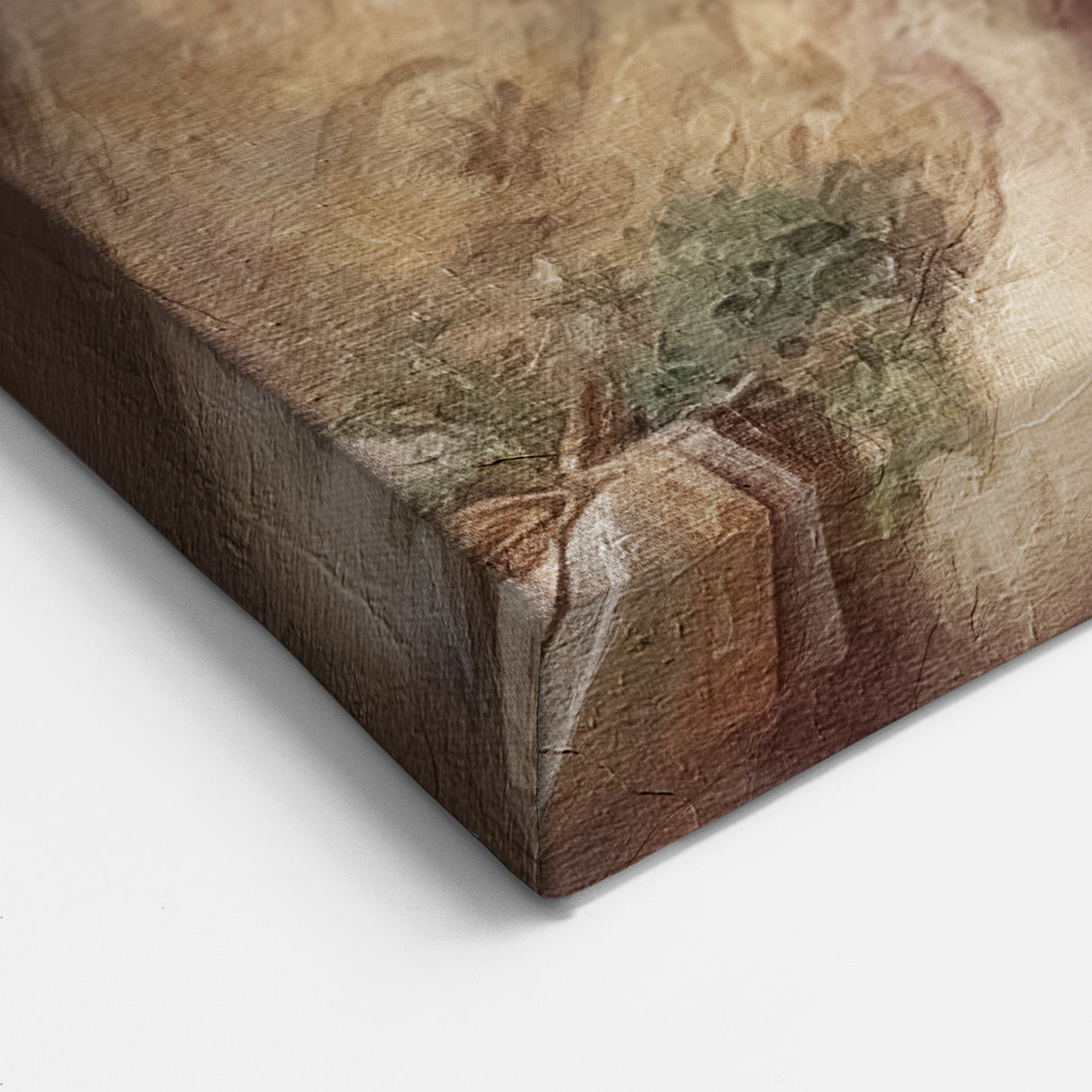 Festive Canvas Art - Santa Wrapping Large Gift Christmas Wall Decor