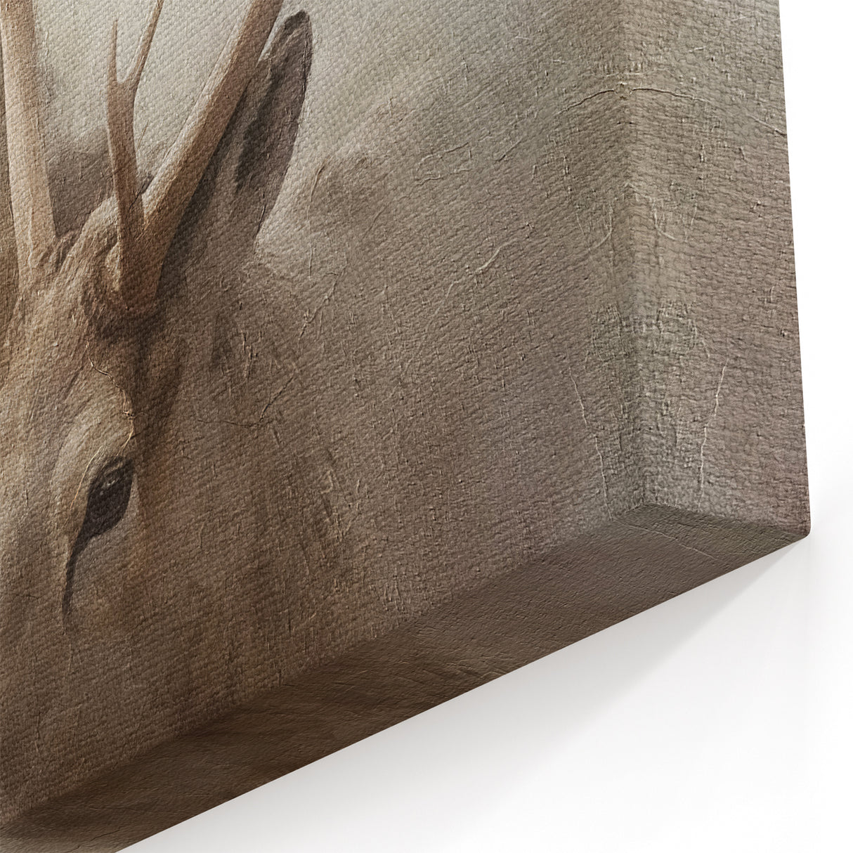 Holiday Wall Decorations - Santa and Reindeer Winter Scene Canvas Art