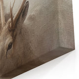 Holiday Wall Decorations - Santa and Reindeer Winter Scene Canvas Art