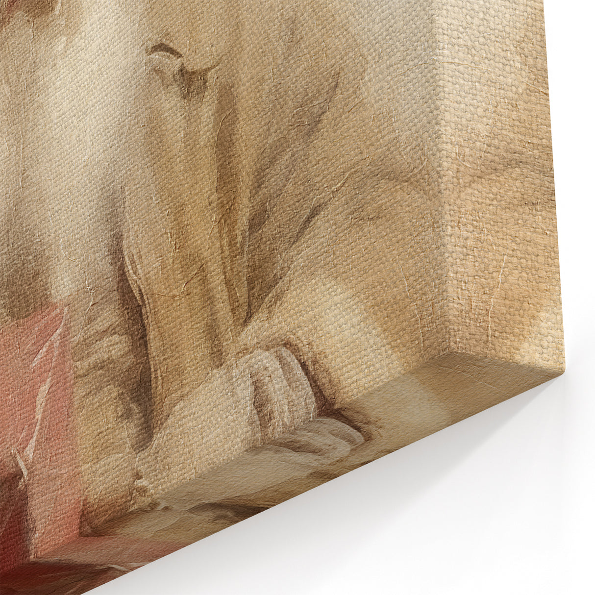 Christmas Framed Art - Santa with Red Gift Holiday Wall Decoration