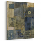 Textured Abstract Rustic Wall Art - Industrial Patterns for Farmhouse Decor