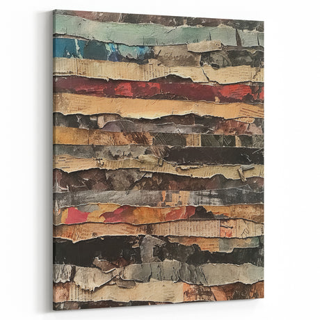 Layered Rustic Wall Art - Textured Earth Tones for Farmhouse Decor