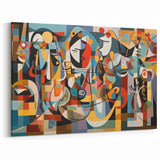 Colorful Abstract Expressionist Canvas - Modern Art for Dynamic Spaces