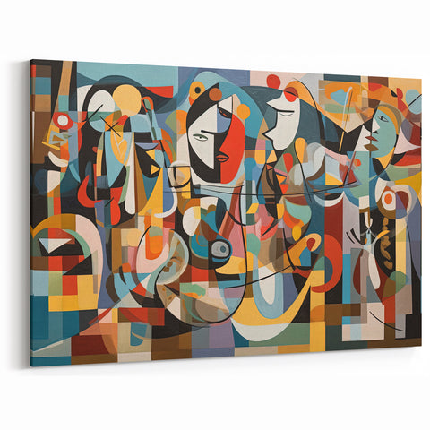 Colorful Abstract Expressionist Canvas - Modern Art for Dynamic Spaces
