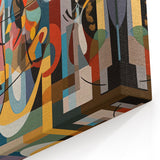 Colorful Abstract Expressionist Canvas - Modern Art for Dynamic Spaces