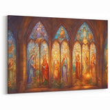 Elegant Stained Glass-Inspired Expressionist Art - Radiant Wall Decor