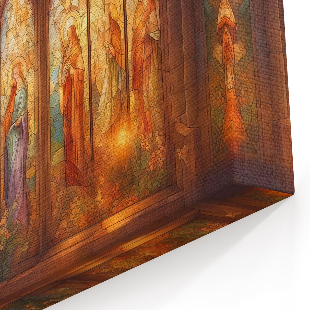 Elegant Stained Glass-Inspired Expressionist Art - Radiant Wall Decor