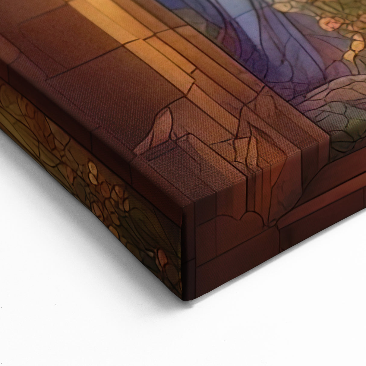 Elegant Stained Glass-Inspired Expressionist Art - Radiant Wall Decor