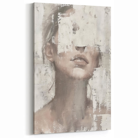Modern Figurative Abstract Canvas Art - Contemporary Wall Decor Print
