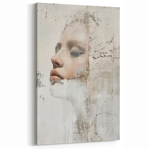 Elegant Abstract Figurative Canvas - Modern Minimalist Wall Art Decor
