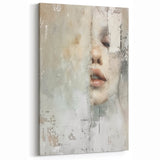 Soft Abstract Figurative Wall Art - Modern Textured Canvas Print Decor