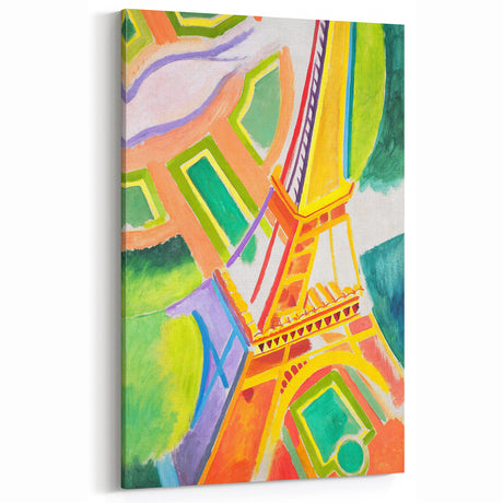 Colorful Cubist Eiffel Tower Art - Vibrant Abstract Modern Wall Decor