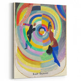 Dynamic Colorful Cubism Art - Abstract Circle and Figures Wall Decor