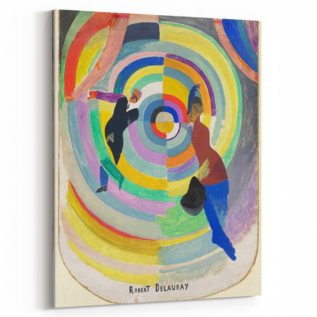 Dynamic Colorful Cubism Art - Abstract Circle and Figures Wall Decor