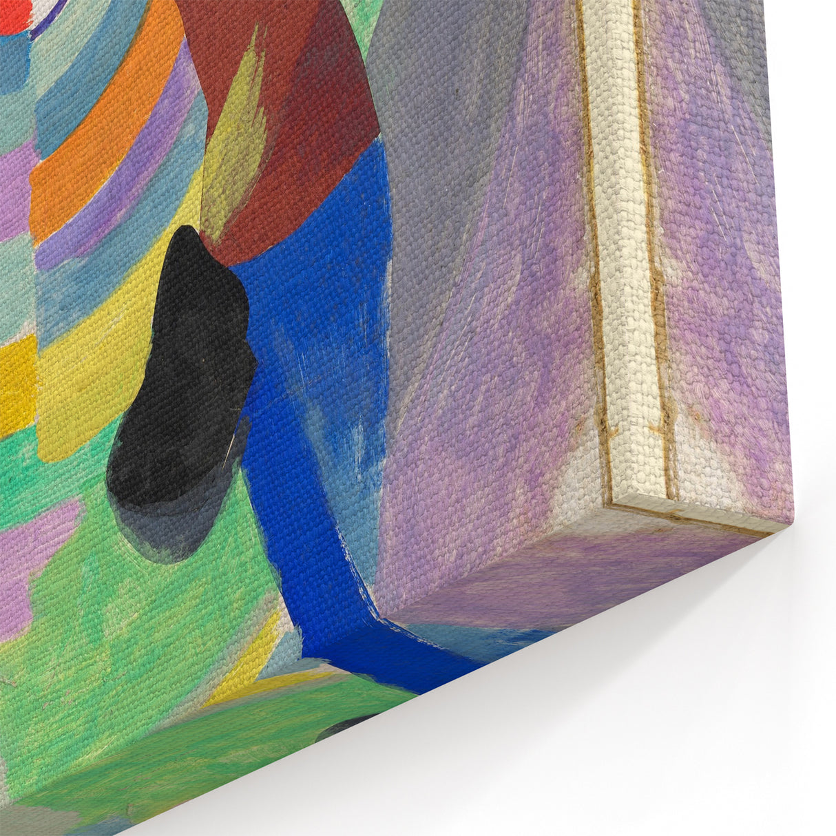 Dynamic Colorful Cubism Art - Abstract Circle and Figures Wall Decor