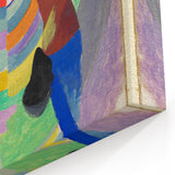 Dynamic Colorful Cubism Art - Abstract Circle and Figures Wall Decor