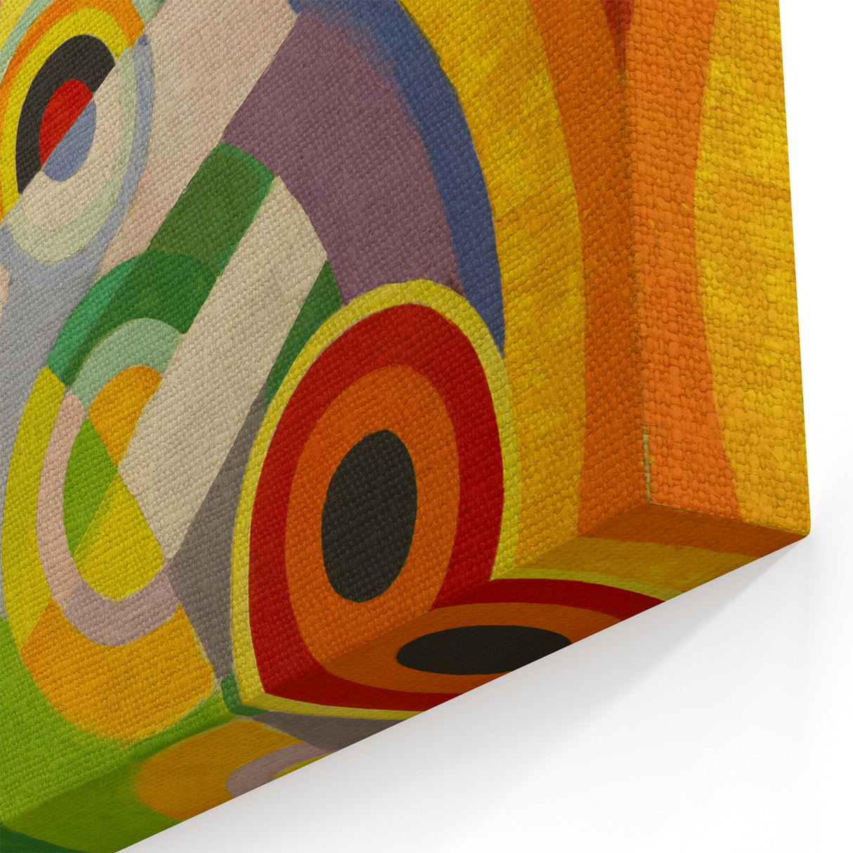 Colorful Geometric Circles Art - Bold Abstract Cubism Wall Decor