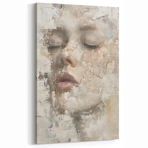 Modern Figurative Abstract Canvas - Artistic Human Expression Decor