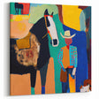Colorful Figurative Abstract Art Canvas - Modern Western Wall Decor