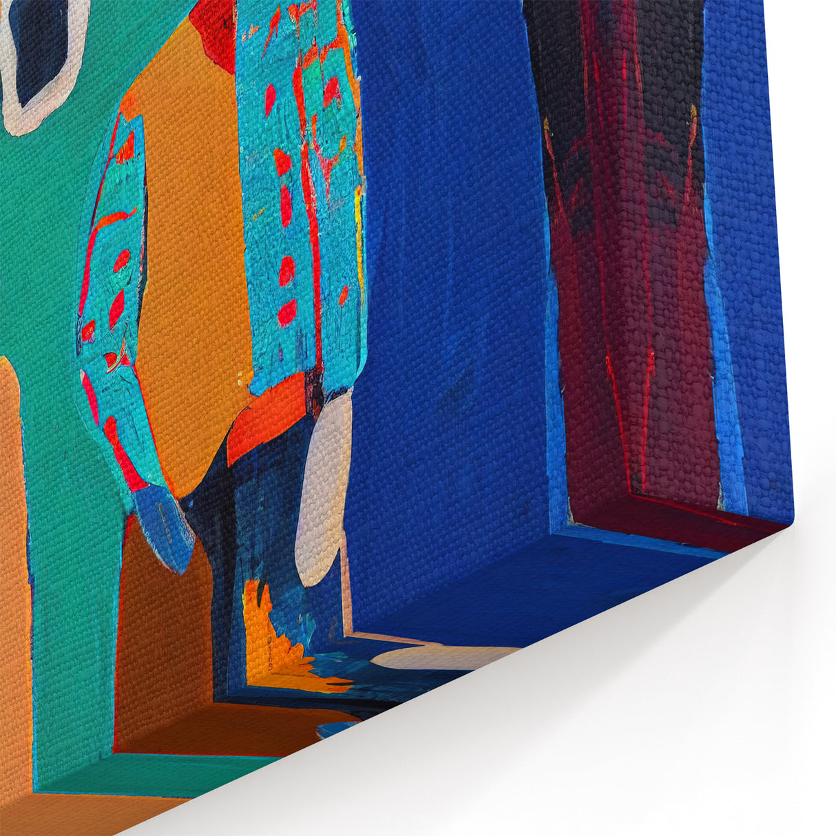 Colorful Figurative Abstract Art Canvas - Modern Western Wall Decor
