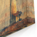 Vintage Coastal Lighthouse Artwork - Rustic Nautical Wall Art Canvas Print