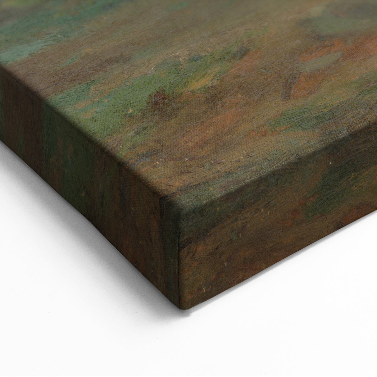 Serene Realism Art Print – Coniferous Woods with Rocks