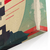 Minimalist Sunset Lighthouse Art Print - Bold Coastal Wall Decor