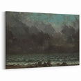 Realism Art Canvas - The Sea by Gustave Courbet Dark Ocean Print