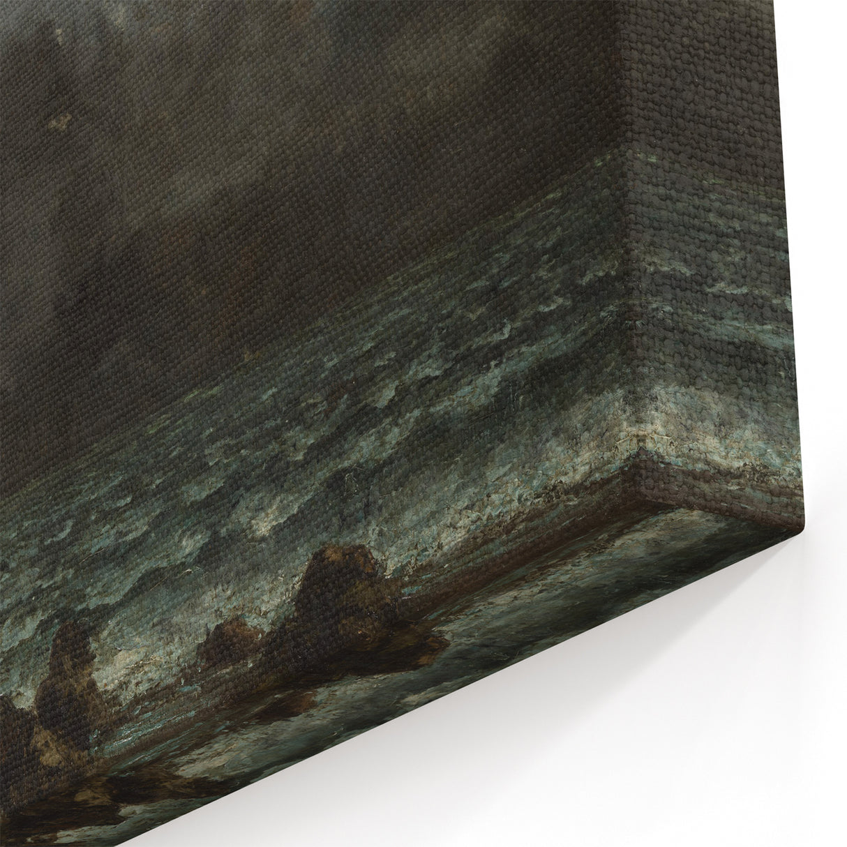 Realism Art Canvas - The Sea by Gustave Courbet Dark Ocean Print