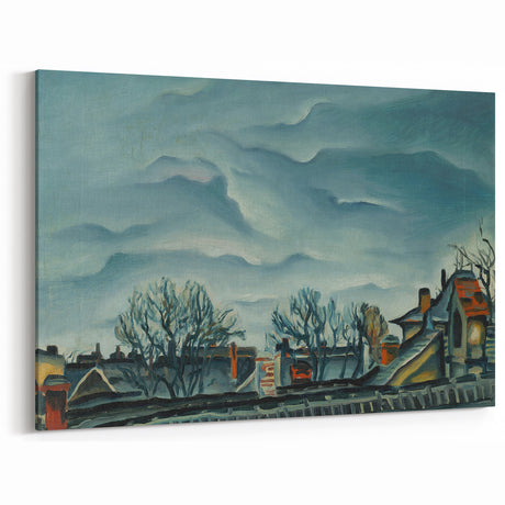 Moody Realism Landscape - In Suburbs by Konštantín Bauer Art Print
