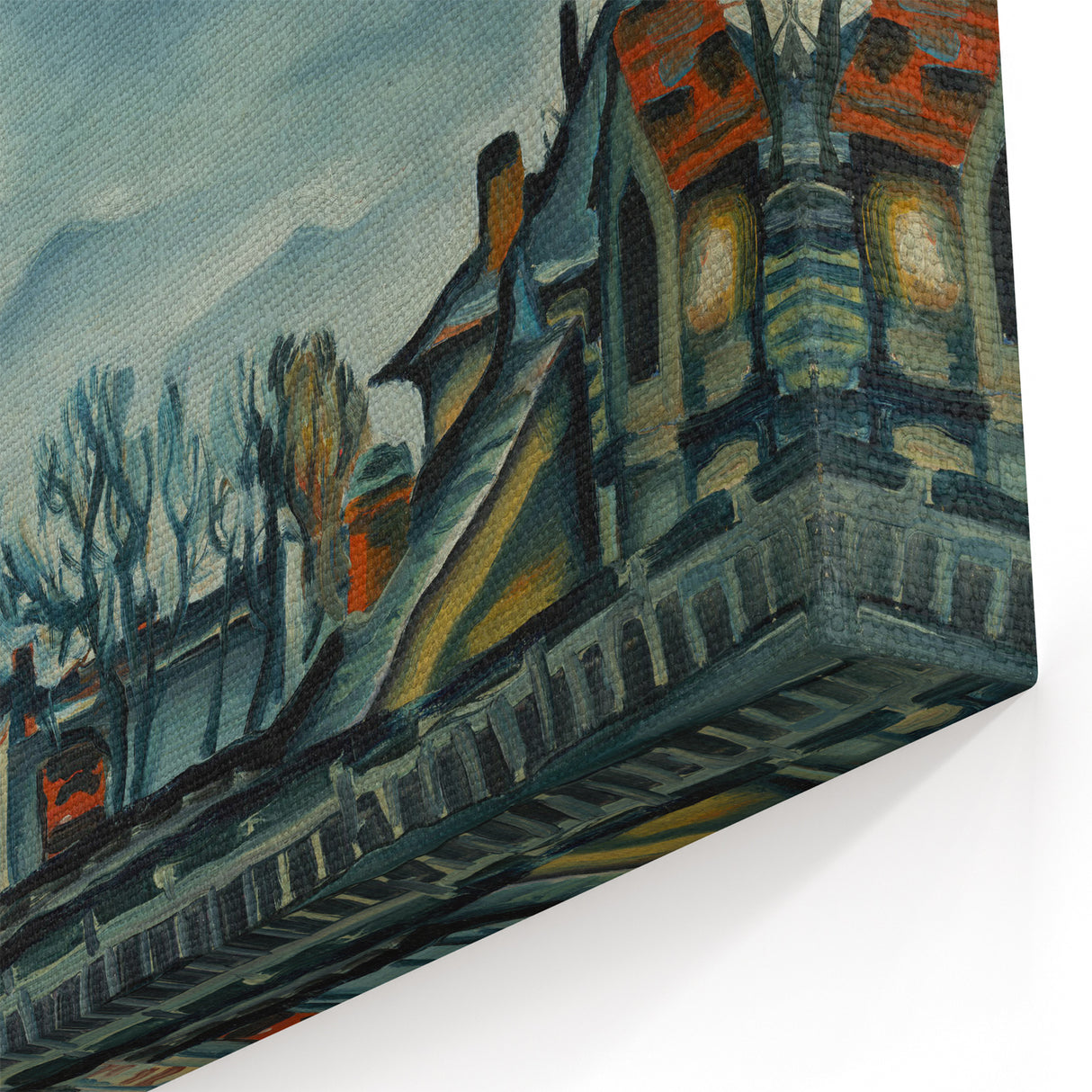 Moody Realism Landscape - In Suburbs by Konštantín Bauer Art Print