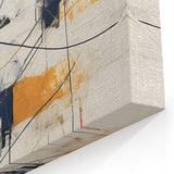 Abstract Geometric Canvas – Bold Minimalist Wall Art with Gold