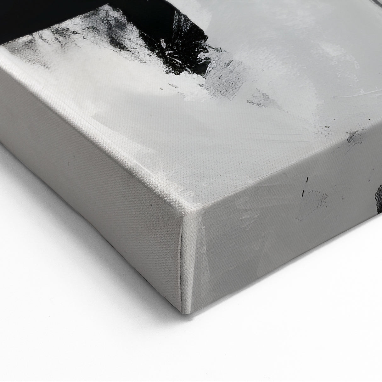 Black and White Minimalist Abstract Canvas – Elegant Geometric Wall Art